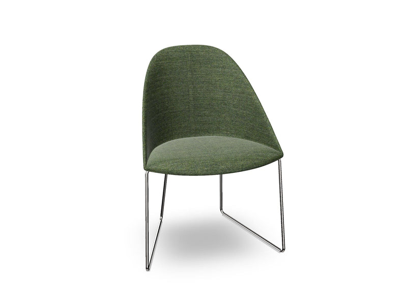Cila Fully Upholstered Chair With Sled Base Chairs Arper 