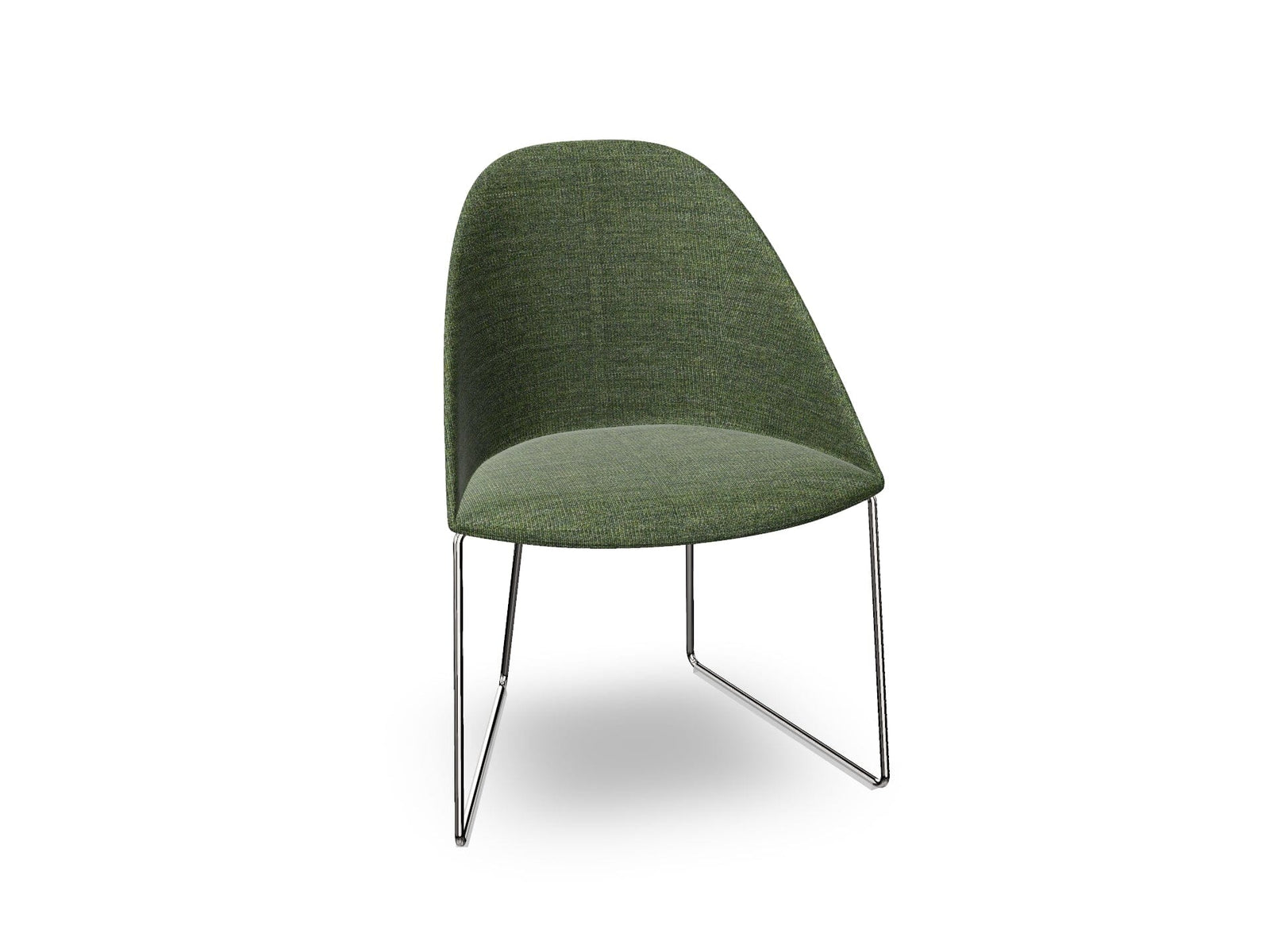 Cila Fully Upholstered Chair With Sled Base Chairs Arper 