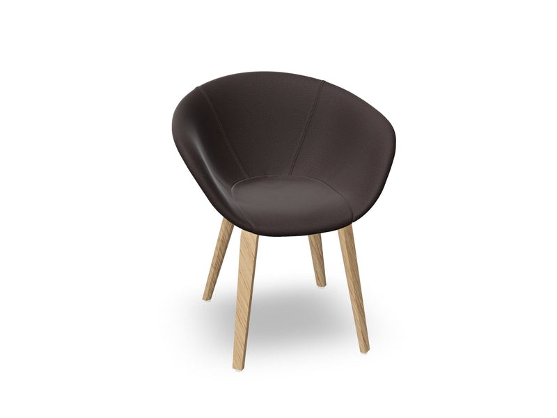 Duna 02 Wood Leg Chair With Full Upholstery Chairs Arper 