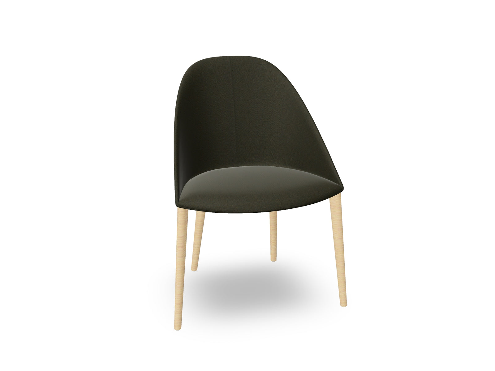 Cila Fully Upholstered Chair With Timber Oak Four-leg Base