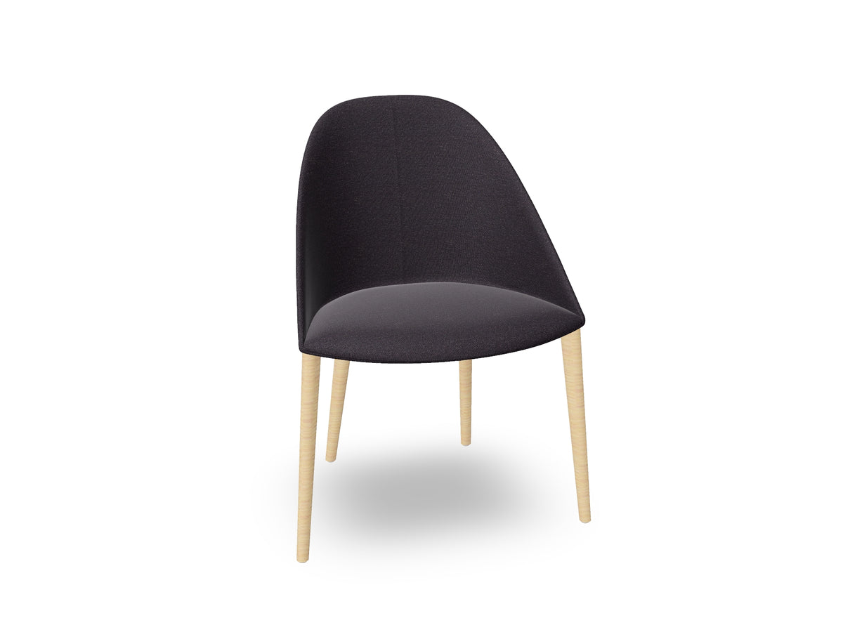 Cila Fully Upholstered Chair With Timber Oak Four-leg Base