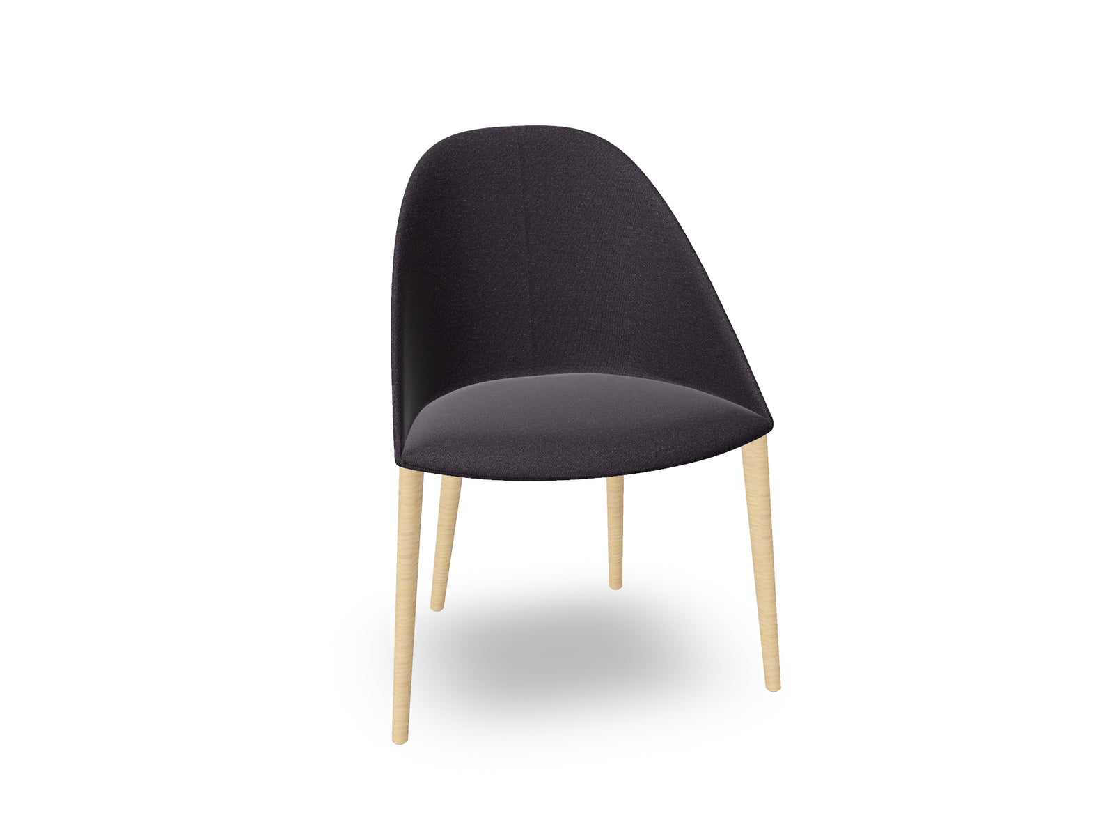 Cila Fully Upholstered Chair With Timber Oak Four-leg Base