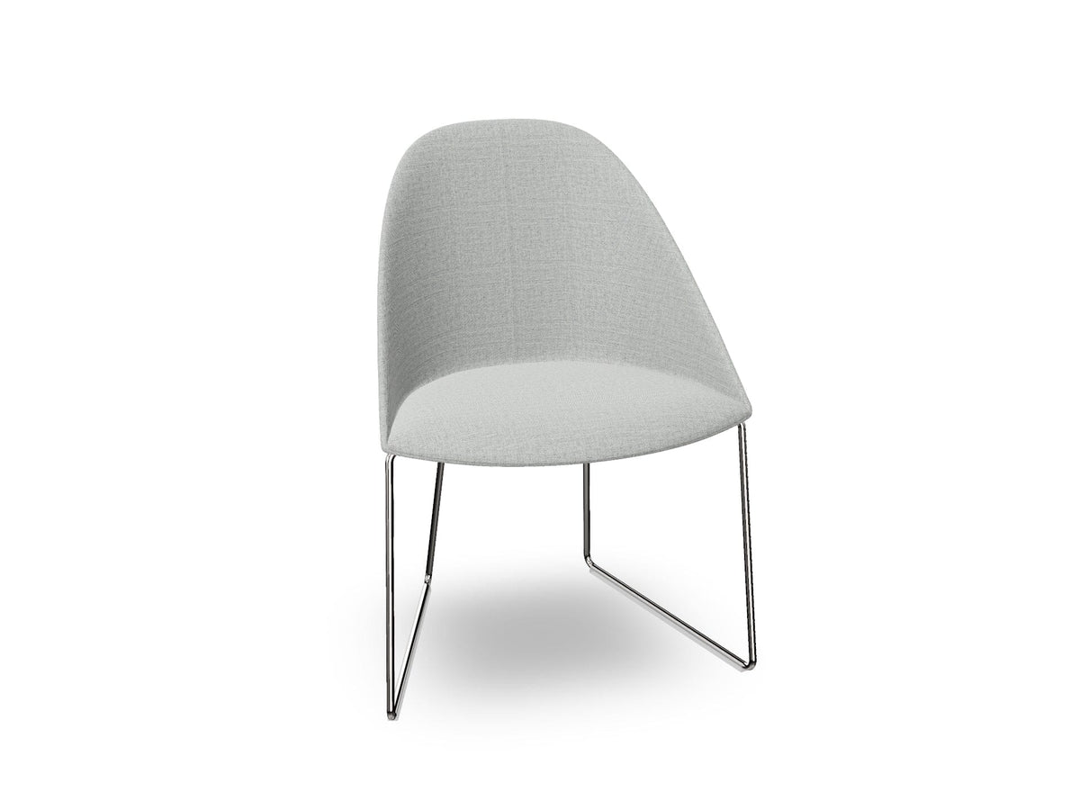 Cila Fully Upholstered Chair With Sled Base Chairs Arper 