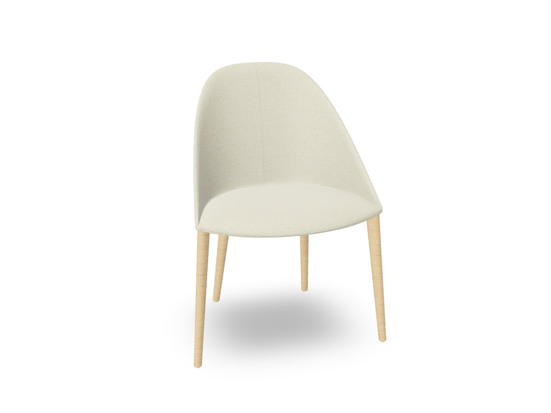 Cila Fully Upholstered Chair With Timber Oak Four-leg Base