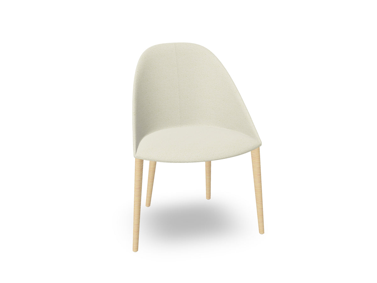 Cila Fully Upholstered Chair With Timber Oak Four-leg Base