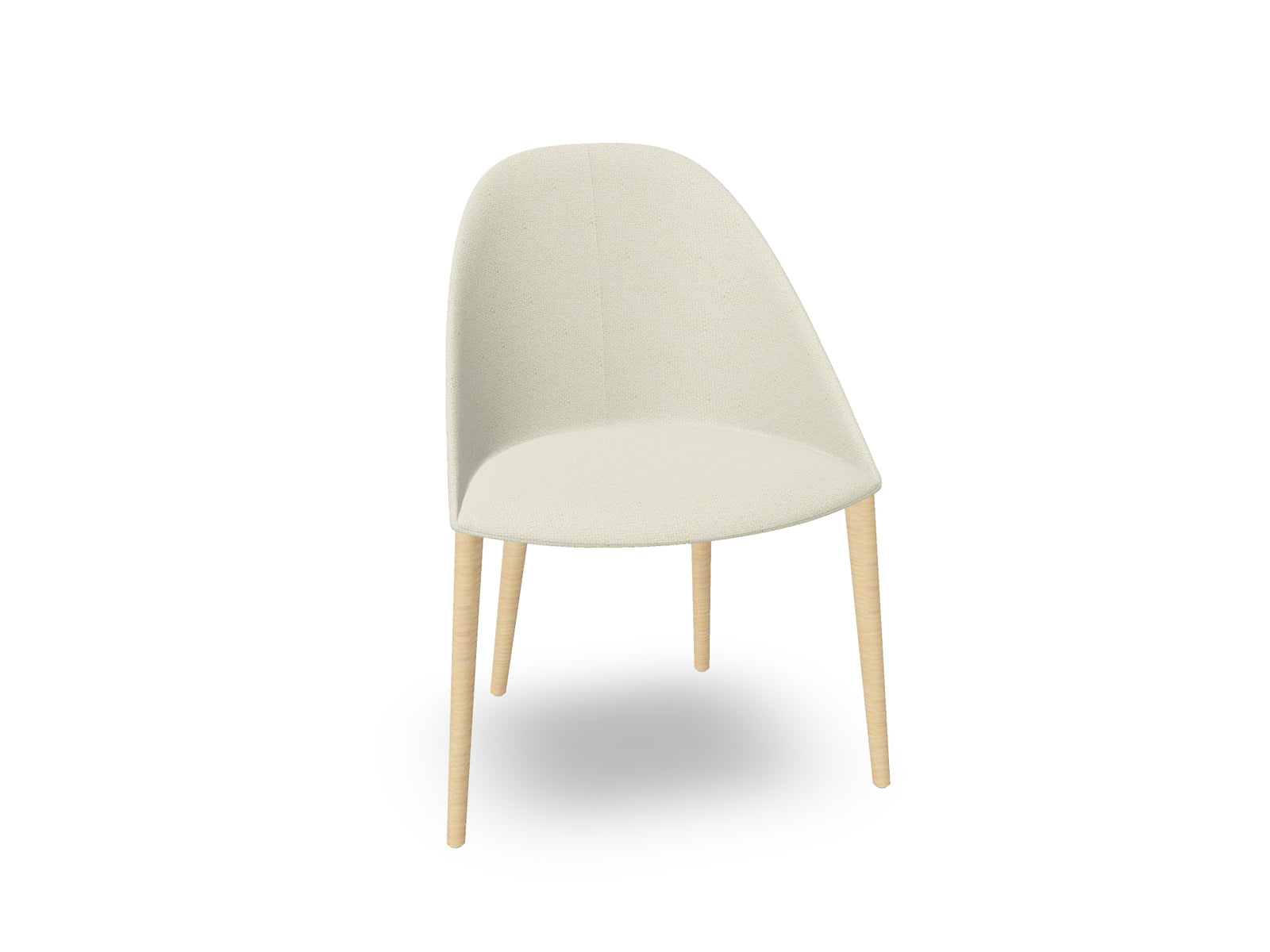 Cila Fully Upholstered Chair With Timber Oak Four-leg Base