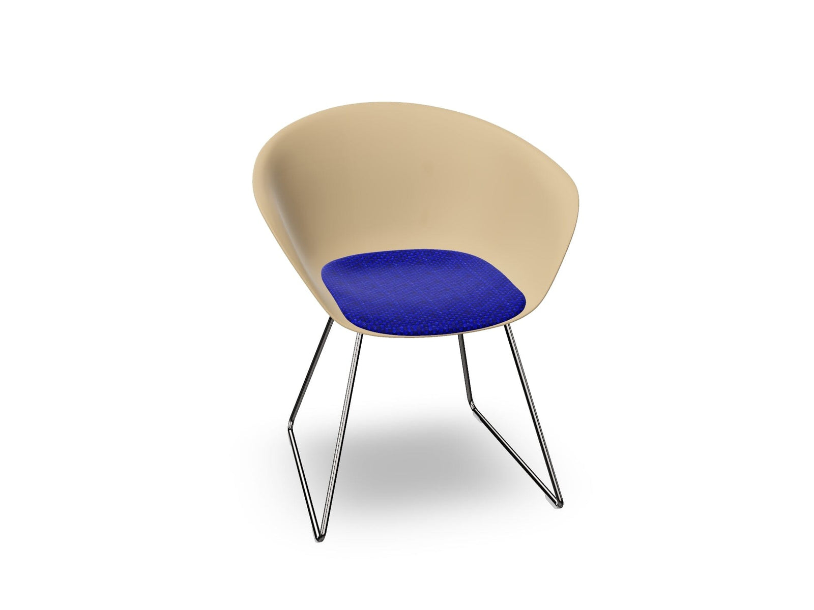 Duna 02 Sled Base Chair With Seat Cushion Chairs Arper 