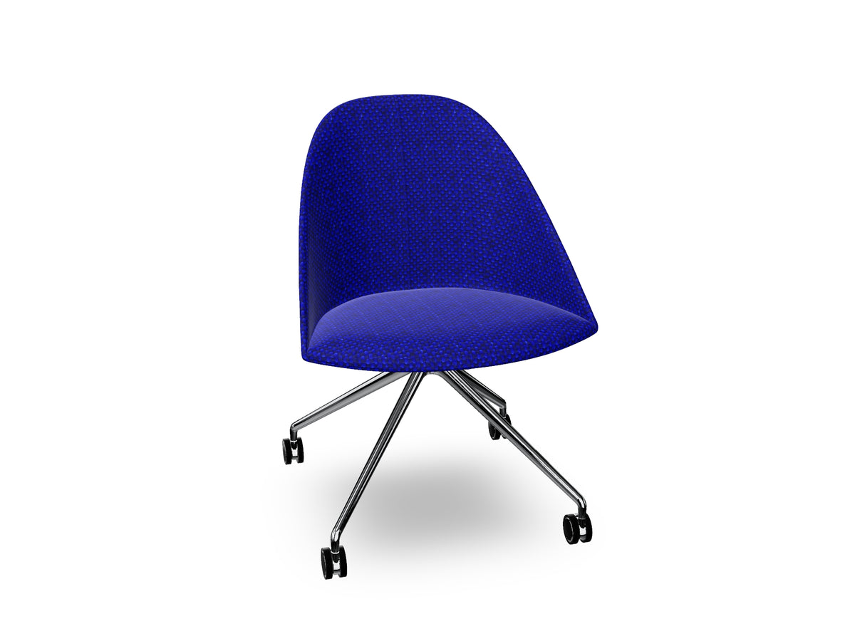 Cila Fully Upholtered Chair With Fixed Trestle Base