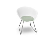 Duna 02 Sled Base Chair With Seat Cushion Chairs Arper 