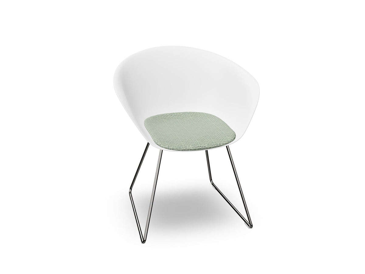 Duna 02 Sled Base Chair With Seat Cushion Chairs Arper 