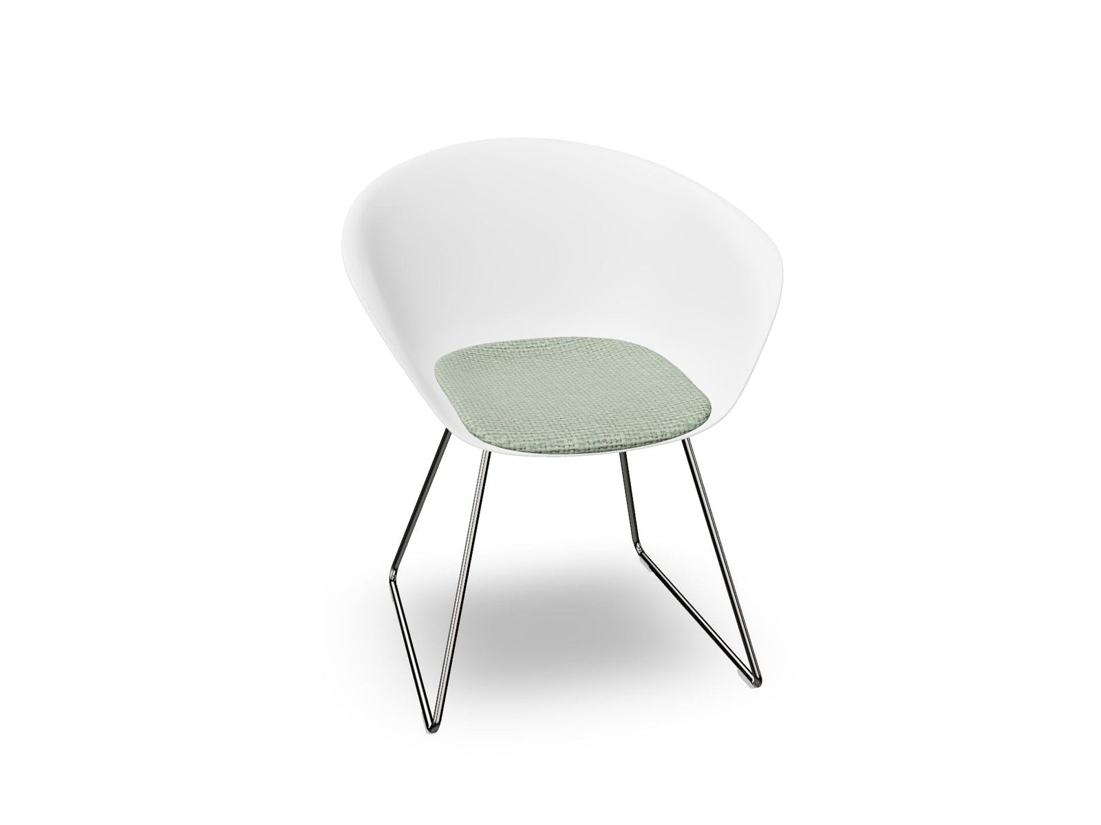 Duna 02 Sled Base Chair With Seat Cushion Chairs Arper 