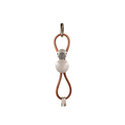 Kay Bojesen Bird Bag Charm, Painted Beech (Sand/Natural Leather)