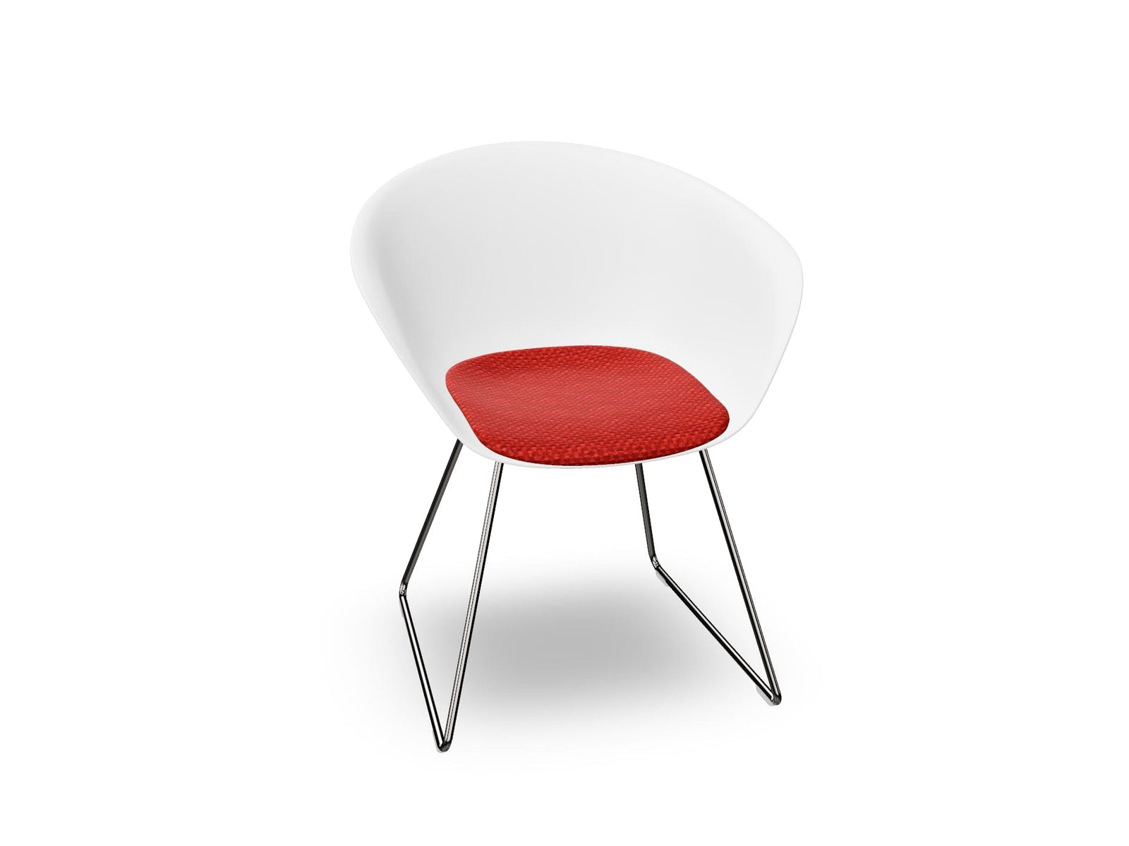 Duna 02 Sled Base Chair With Seat Cushion Chairs Arper 