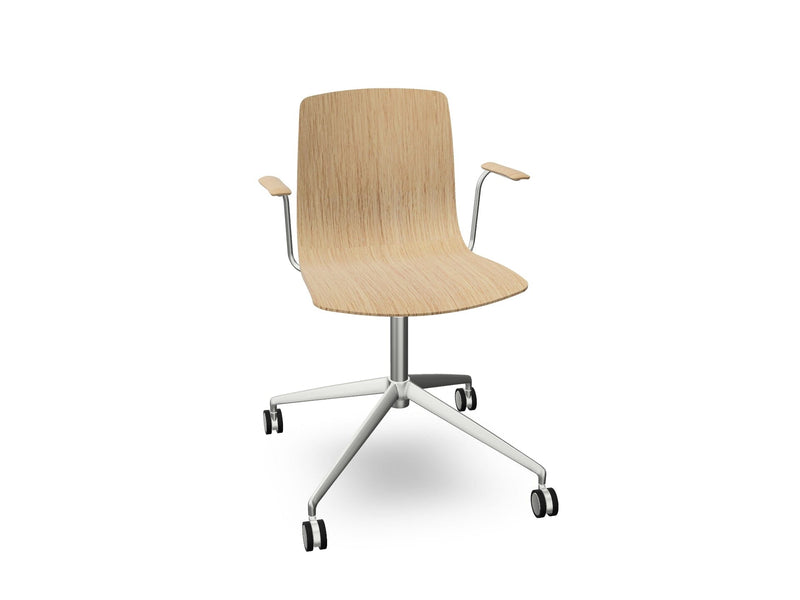 Aava 02 Fixed Trestle Base Wood Chair Chairs Arper 