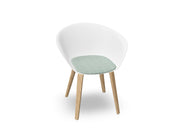 Duna 02 Wood Leg Chair With Seat Cushion Chairs Arper 