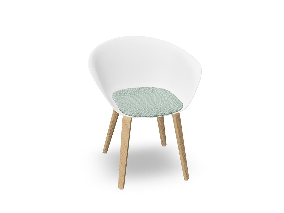 Duna 02 Wood Leg Chair With Seat Cushion Chairs Arper 