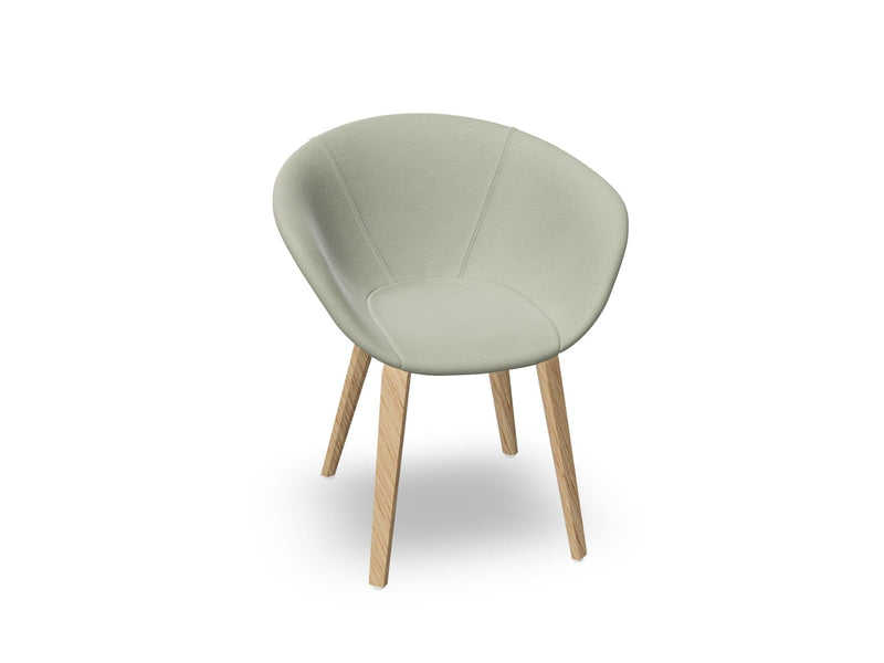 Duna 02 Wood Leg Chair With Full Upholstery Chairs Arper 
