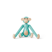 Kay Bojesen Monkey, Mini, Painted Beech (Turquoise)
