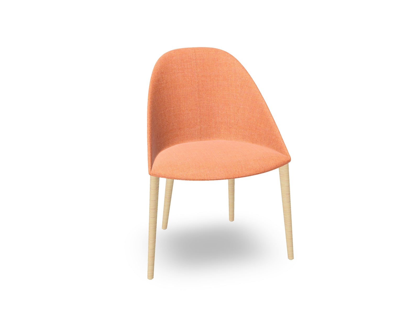 Cila Fully Upholstered Chair With Timber Oak Four-leg Base