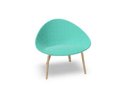 Adell 4 Leg Wood Lounge Chair With Fully Upholstered lounge chair Arper 