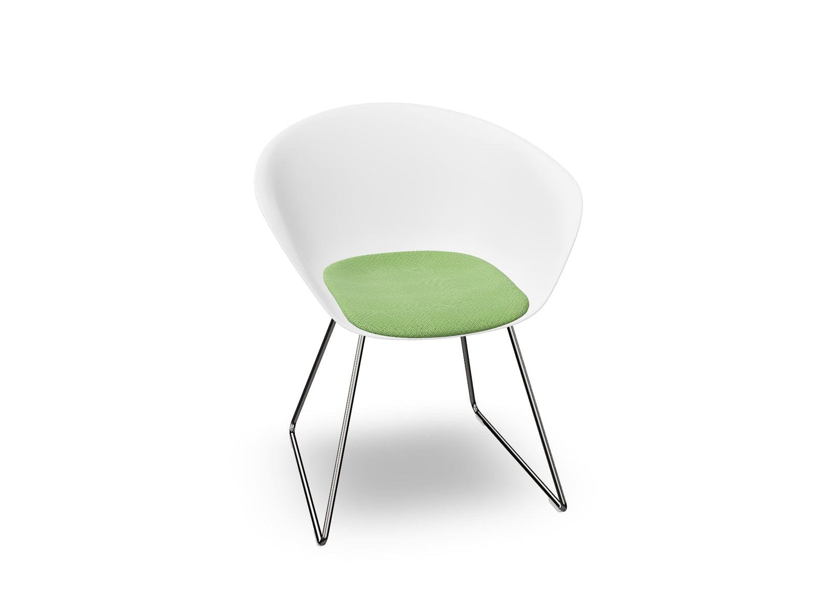 Duna 02 Sled Base Chair With Seat Cushion Chairs Arper 