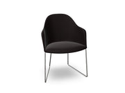 Cila Fully Upholstered Armchair With Sled Base Chairs Arper 