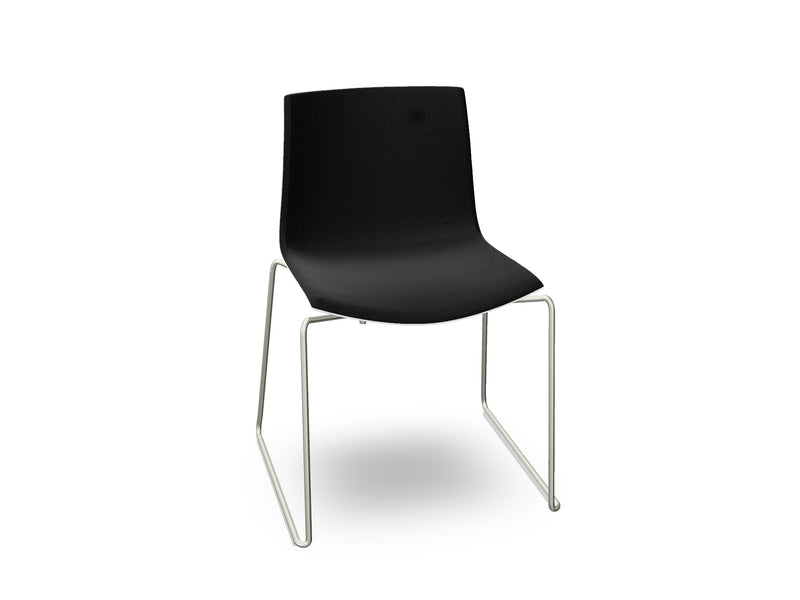 Catifa 46 Sled Base Polypropylene with Front-Face Upholstery