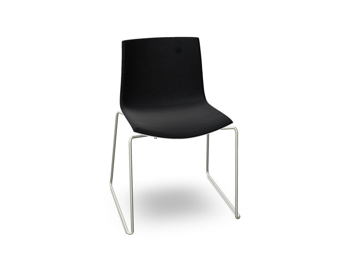 Catifa 46 Sled Base Polypropylene with Front-Face Upholstery