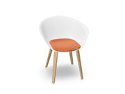 Duna 02 Wood Leg Chair With Seat Cushion Chairs Arper 