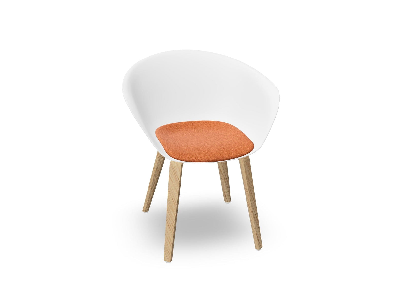 Duna 02 Wood Leg Chair With Seat Cushion Chairs Arper 