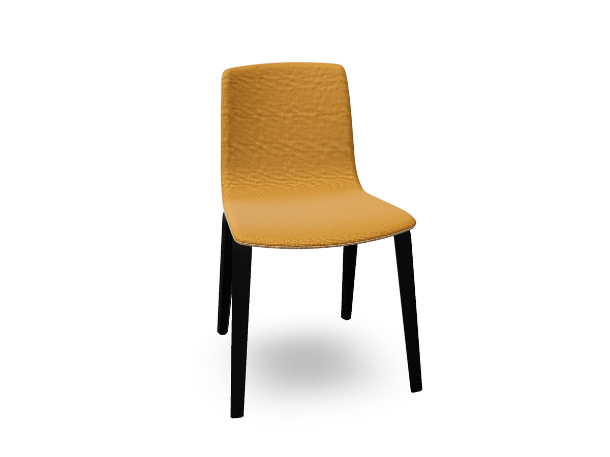 Aava 02 Wooden Chair with Front Upholstery