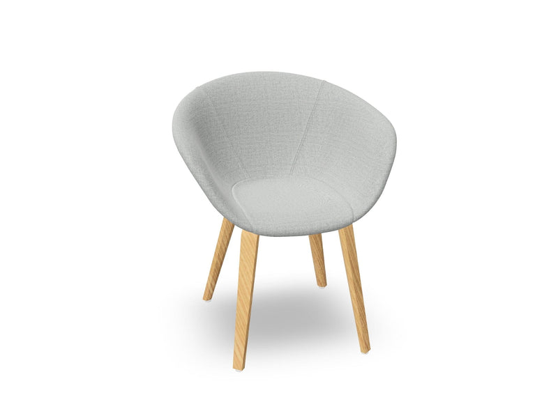 Duna 02 Wood Leg Chair With Full Upholstery Chairs Arper 