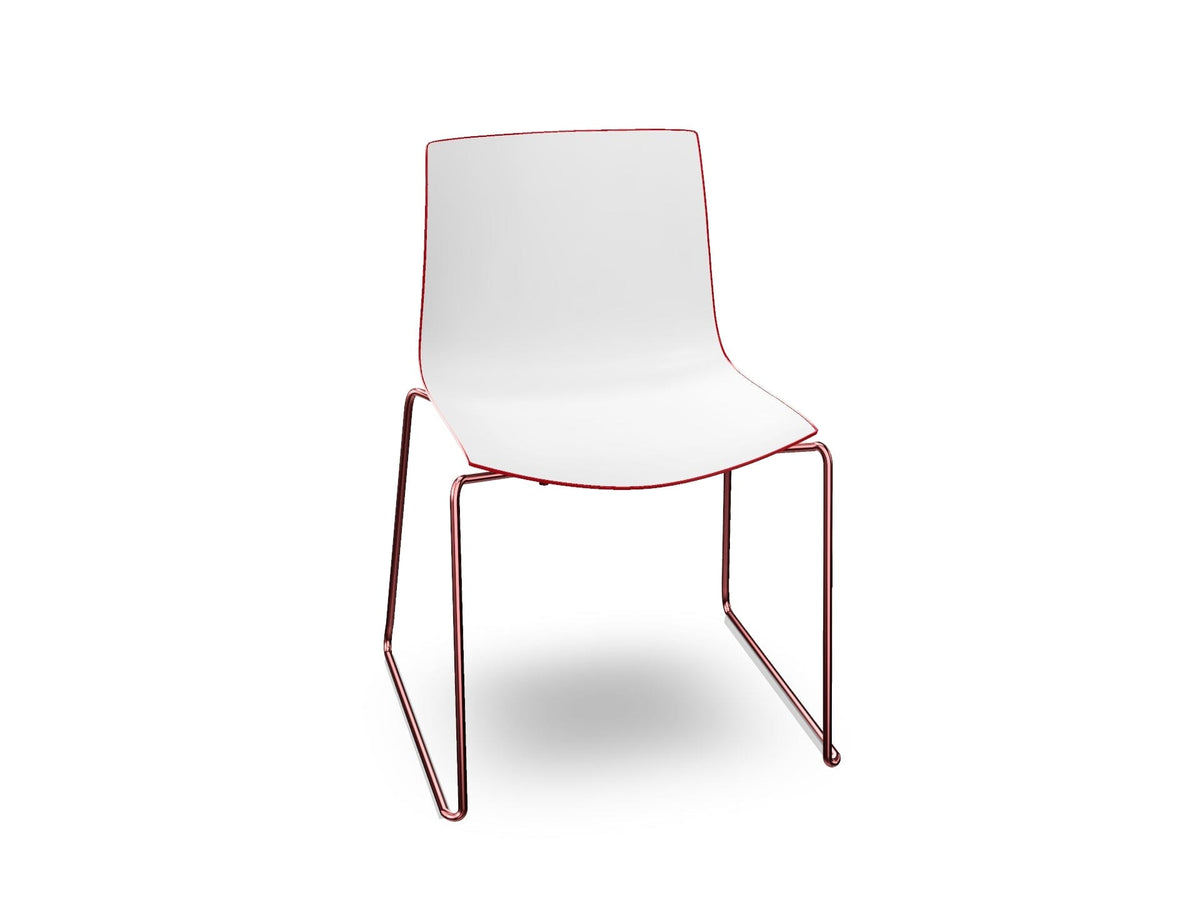 Catifa 46 Polypropylene Bi-Color Sled Base Chair Side/Dining Arper 