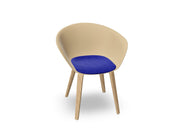 Duna 02 Wood Leg Chair With Seat Cushion Chairs Arper 