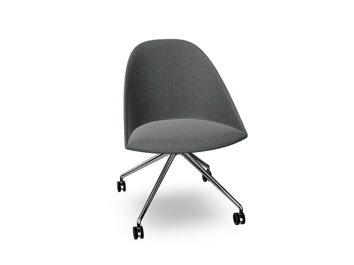Cila Fully Upholtered Chair With Fixed Trestle Base