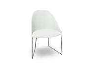 Cila Fully Upholstered Chair With Sled Base Chairs Arper 