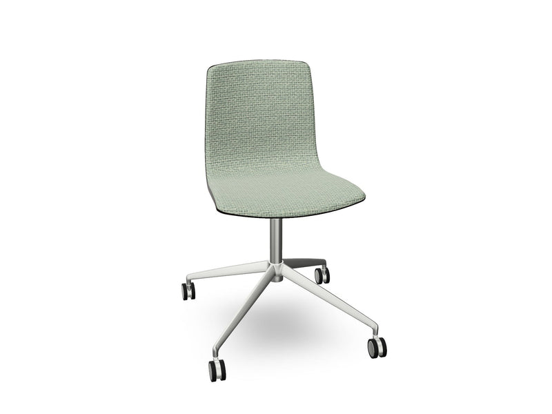 Aava 02 Fixed Trestle Base Wood Chair With Front Upholstery Chairs Arper 