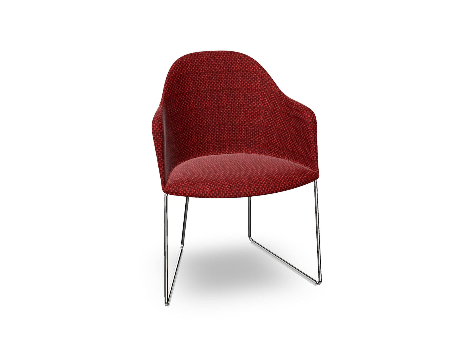 Cila Fully Upholstered Armchair With Sled Base Chairs Arper 