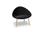 Adell 4 Leg Wood Lounge Chair With Fully Upholstered lounge chair Arper 