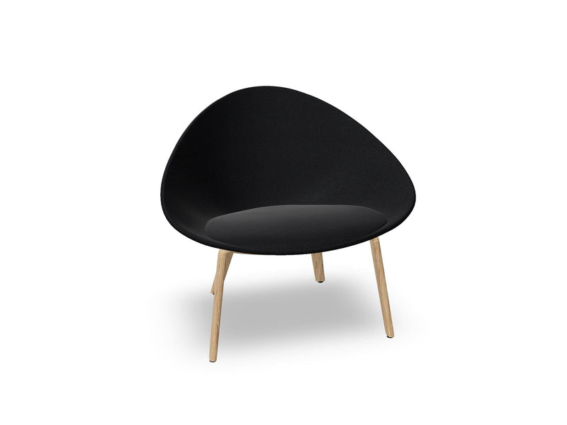 Adell 4 Leg Wood Lounge Chair With Fully Upholstered lounge chair Arper 