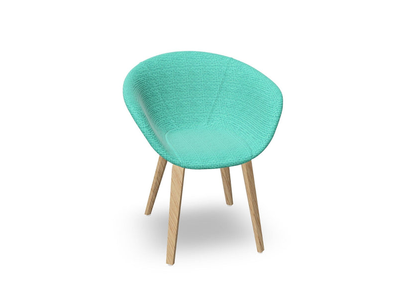 Duna 02 Wood Leg Chair With Front Upholstery Chairs Arper 