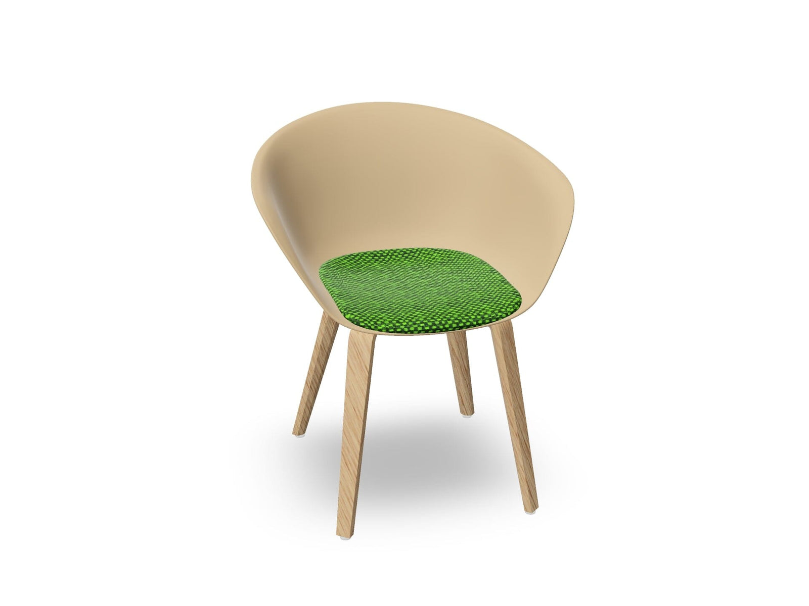 Duna 02 Wood Leg Chair With Seat Cushion Chairs Arper 