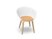 Duna 02 Wood Leg Chair With Seat Cushion Chairs Arper 