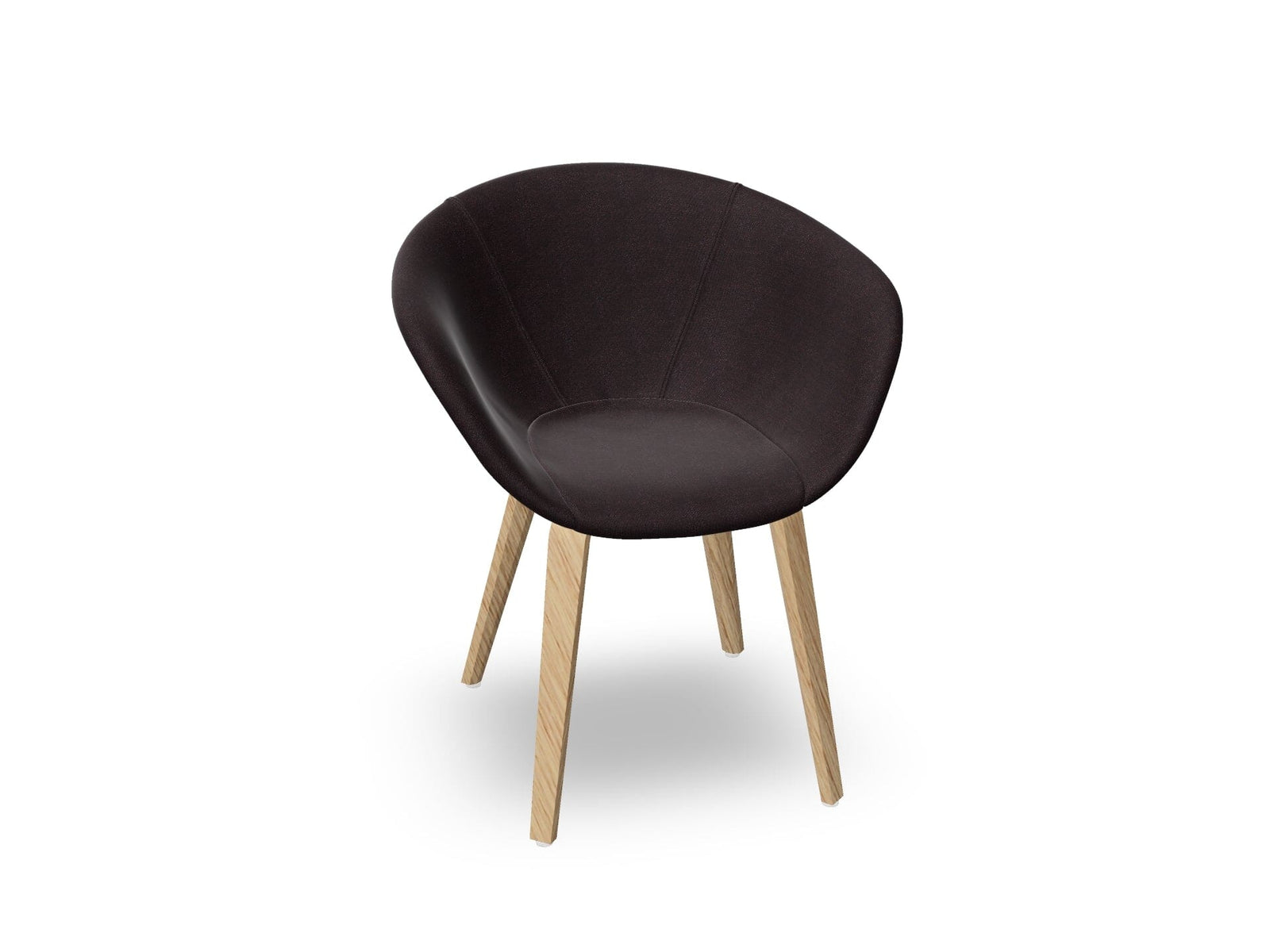 Duna 02 Wood Leg Chair With Front Upholstery Chairs Arper 