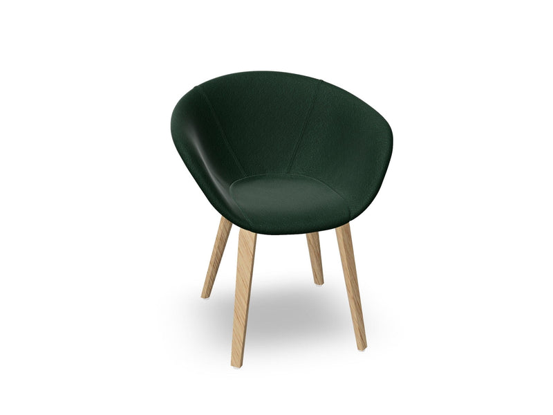 Duna 02 Wood Leg Chair With Full Upholstery Chairs Arper 