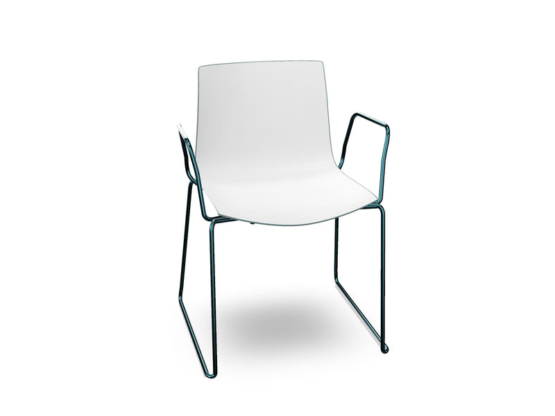 Catifa 46 Polypropylene Bi-Color Sled Base Chair Side/Dining Arper 