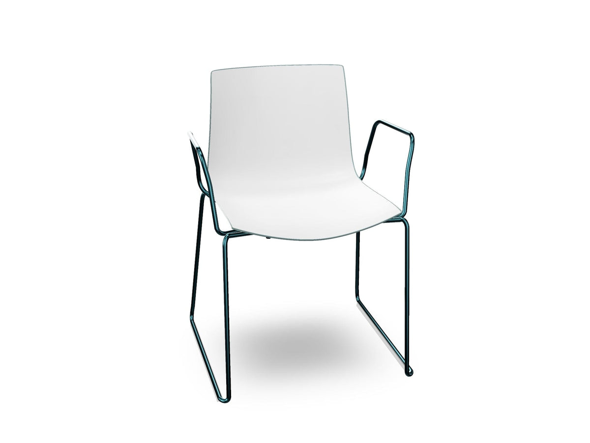 Catifa 46 Polypropylene Bi-Color Sled Base Chair Side/Dining Arper 