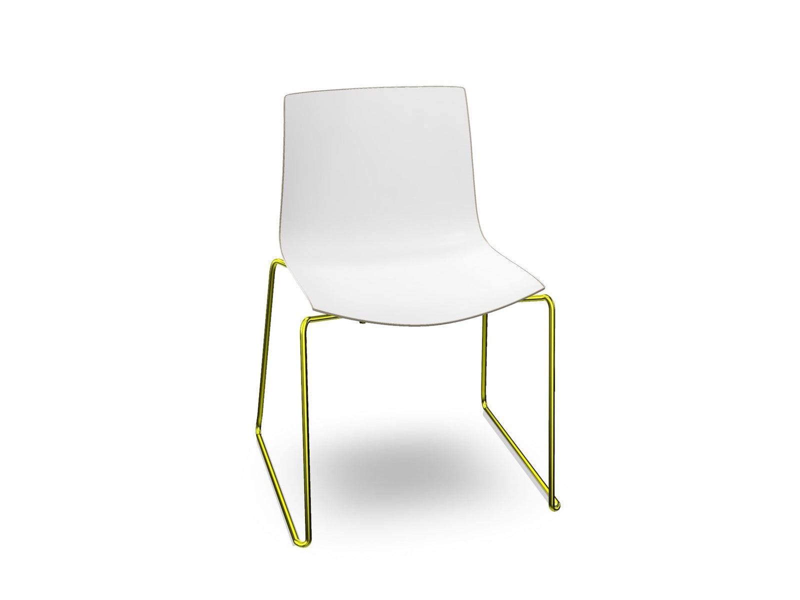 Catifa 46 Polypropylene Bi-Color Sled Base Chair Side/Dining Arper 