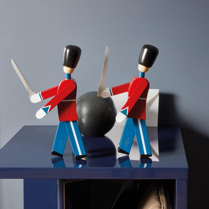Kay Bojesen Guardsman with Sword, Red/Blue/White, view 4