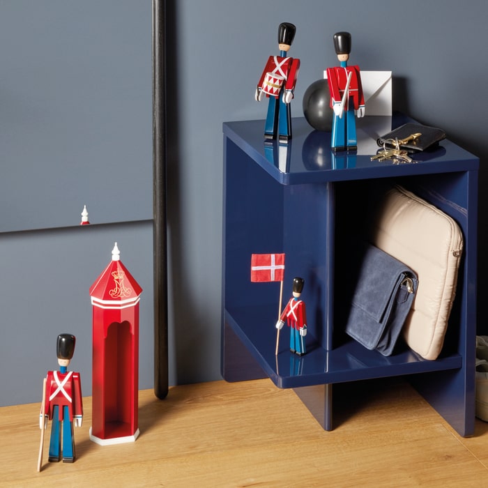 Kay Bojesen Drummer, Small, Red/Blue/White, view 7